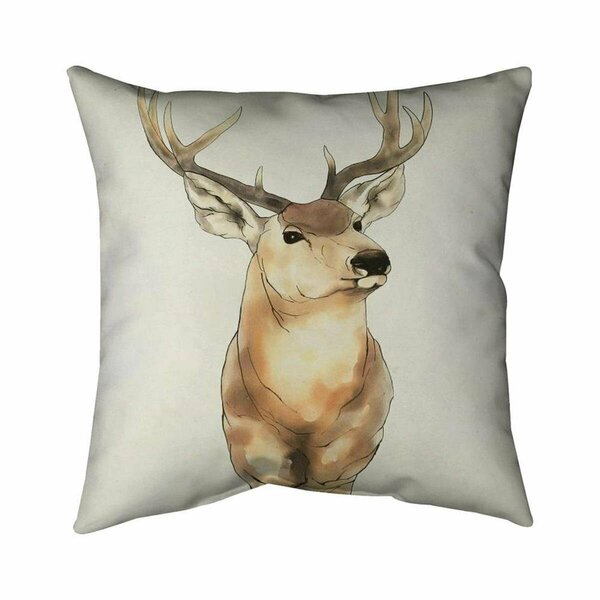 Begin Home Decor 20 x 20 in. Deer Portrait-Double Sided Print Indoor Pillow 5541-2020-AN344